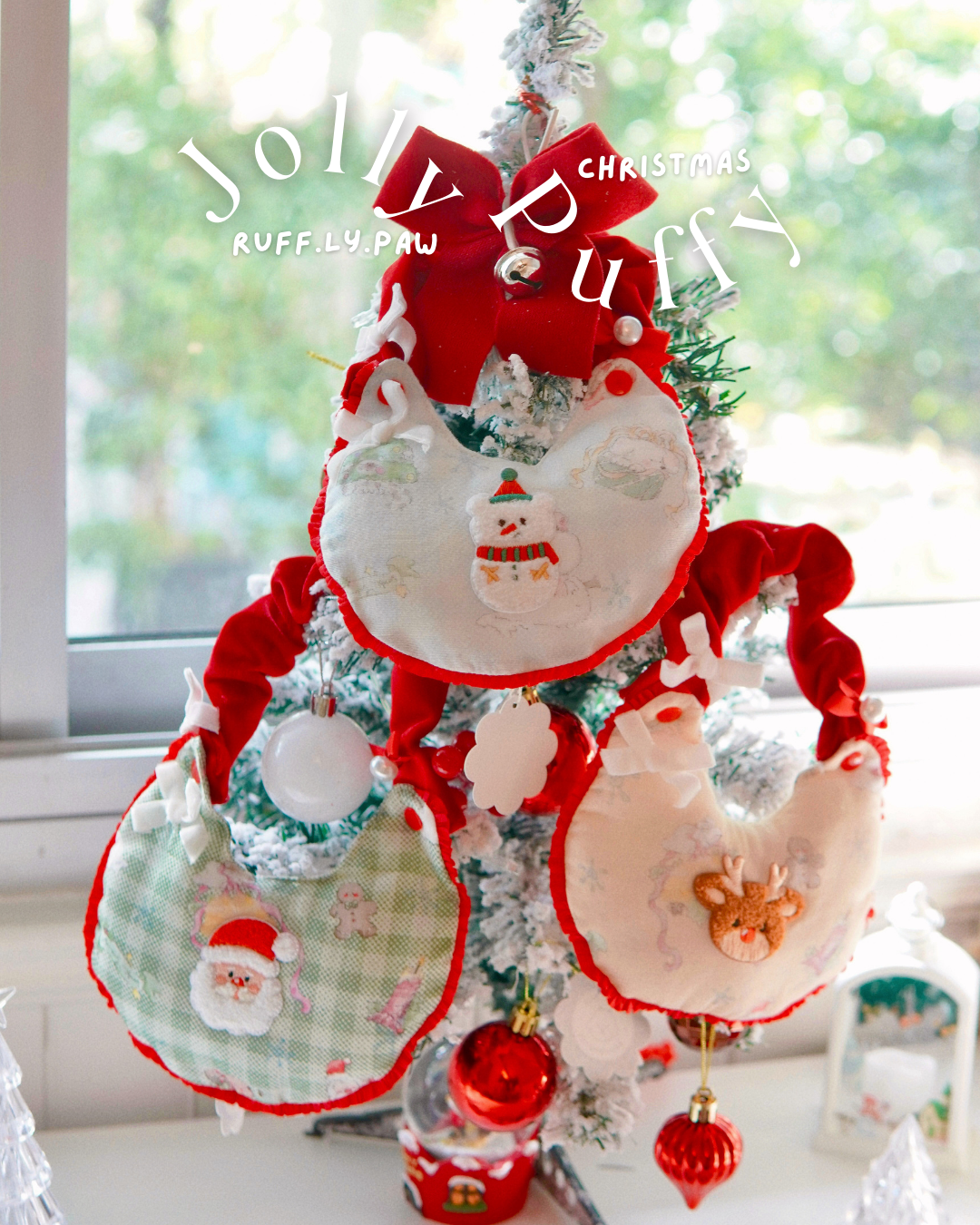 Jolly Puffy Bibs - Christmas Collection