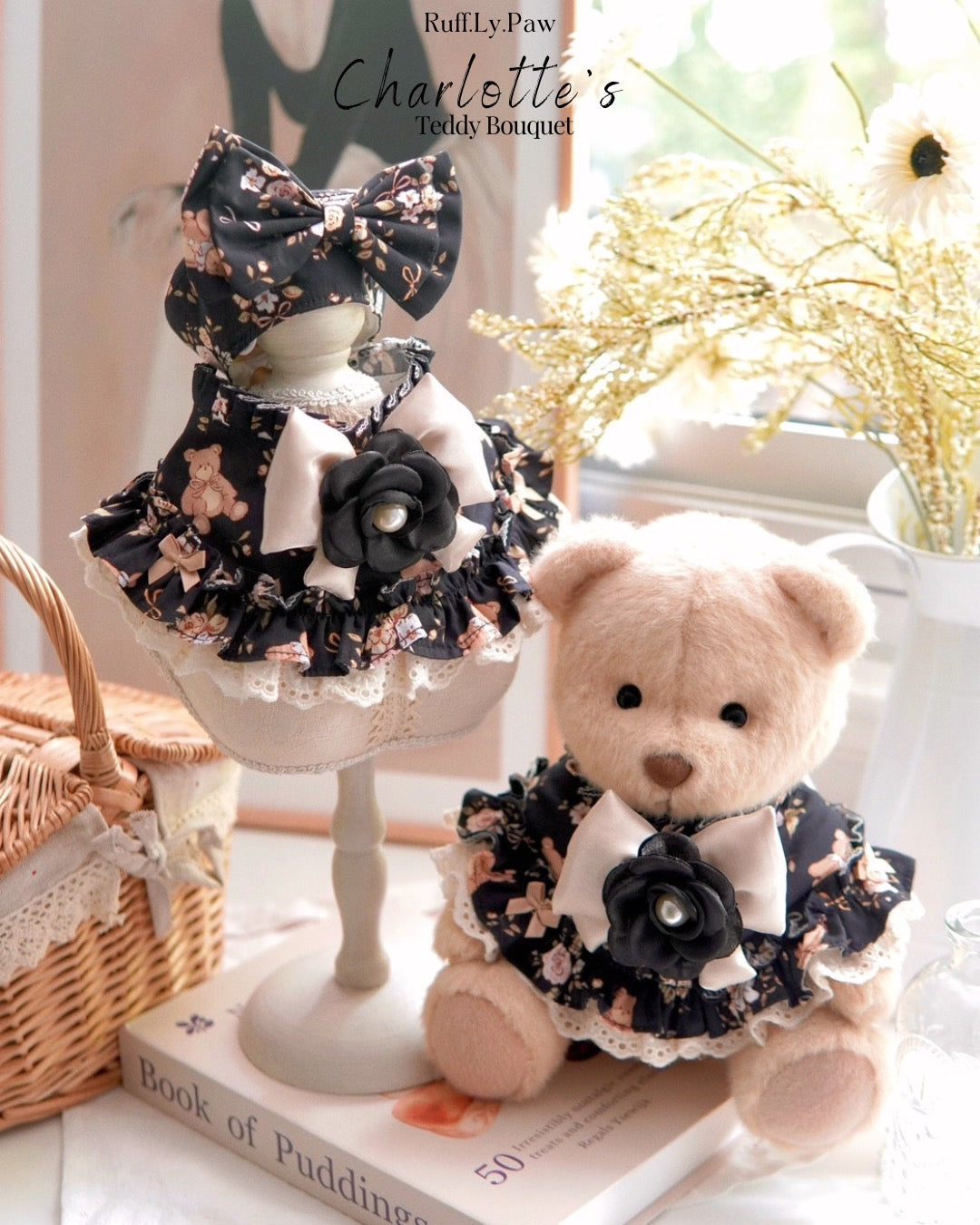 Charlotte’s Teddy Bouquet Collar and Beret